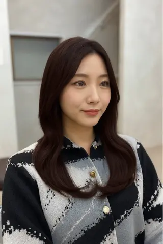 セミロング ✨韓国ヘア✨ レイヤー✂️鎌倉楓麻のヘアスタイル