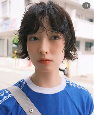 ショート パーマ SALOWIN(サロウィン)広島並木通り所属・【ショート／ウルフ／ パーマ】kotaroのヘアスタイル