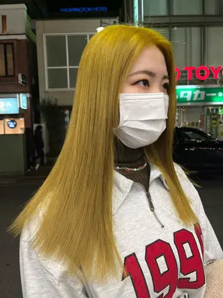 ロング カラー 💖デザインカラー/ タダ ハナカ💖のヘアスタイル