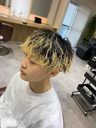 パーマ メンズ メンズブリーチカラー /パーマ ごーた立川のヘアスタイル