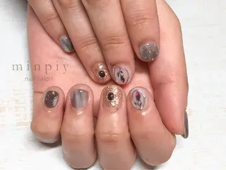 ネイル 𖡼 yumenoのネイルデザイン