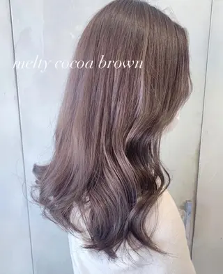 セミロング カラー ワンホン/韓国ヘア 🤍amiのヘアスタイル