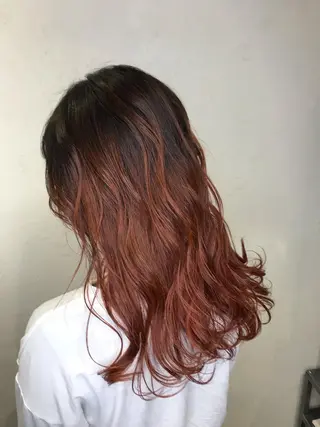 セミロング カラー 似合わせ/ブリーチ カラー.岡田友仁のヘアスタイル