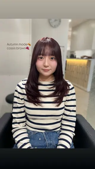 カラー AO所属・RISAKO 艶髪モテヘア🎀府中のヘアスタイル