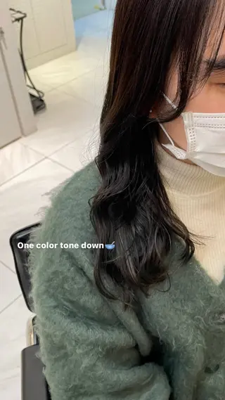 セミロング レイヤー🍑透明感 カラー🤎AKARIのヘアスタイル