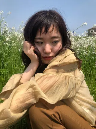 セミロング レイヤーカット/ 透明感カラーmikuのヘアスタイル