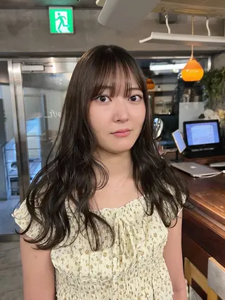 セミロング カラー 土田かほ/本日🈳 透明感カラー🍃のヘアスタイル