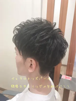 ショート パーマ メンズ アザマ　ヤスカツ _rosso 川口のヘアスタイル