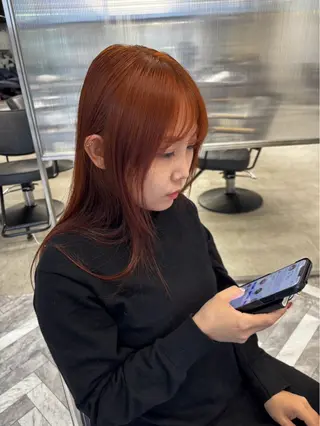 カラー 酸性ストレート /ハイトーン/つばさのヘアスタイル