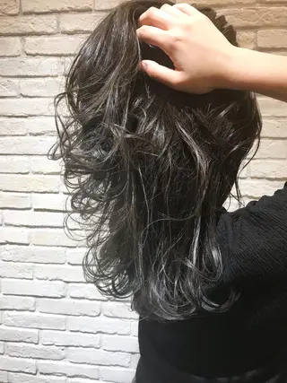 ロング カラー シールエクステ⭐️ オオミタクヤのヘアスタイル