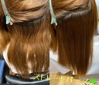 セミロング パーマ コテ巻き風パーマ✨ かつみのヘアスタイル