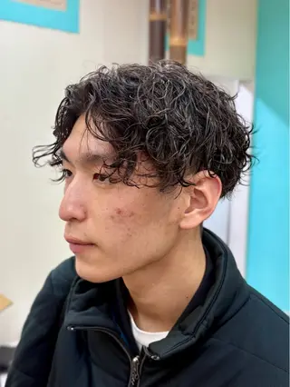 ミディアム パーマ メンズ 電髪倶楽部STREET所属・田和 直樹のヘアスタイル