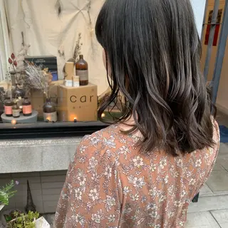 セミロング 艶髪color💎髪 質改善ストレート大吉のヘアスタイル