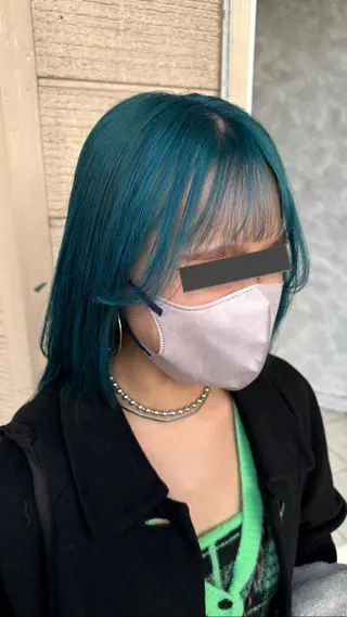 セミロング カラー Mayo/ダブルカラ メンズカット/カラーのヘアスタイル