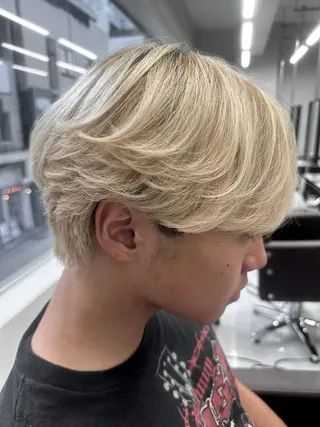 メンズ ニュアンス/フェザー /ウルフ/伶馬のヘアスタイル