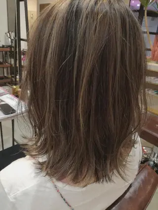 ミディアム カラー パーマ ヘアアレンジ メンズ ネイル キッズ マツエク・マツパ 中津No.1髪質改善 店長✨透ける暗髪のヘアスタイル