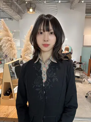 ミディアム カラー 🎀優姫 🎀  韓国レイヤーのヘアスタイル