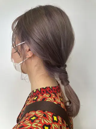 ミディアム ヘアアレンジ YEAU　PLUS所属・極上の艶髪 RINAのヘアスタイル