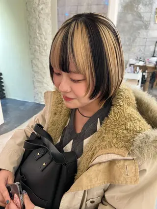 ミディアム カラー haco＋所属・圧倒的デザイン力 店長🎨RENAのヘアスタイル