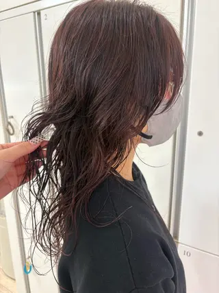 ロング カラー パーマ CREA渋沢 モデル募集🌺アイナのヘアスタイル