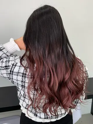 ロング LINOET名古屋所属・ダブルカラー🩶上村 純妃🩶名駅徒歩5分のヘアスタイル