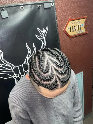 ヘアアレンジ メンズ TNB TOKYO所属・エクステ/コーンロウ KURUMI⛓️🔥のヘアスタイル