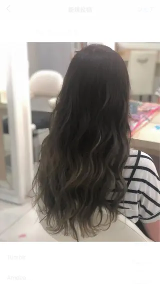 ロング カラー 全席個室　暖色カラー Zina松園優香🌸のヘアスタイル