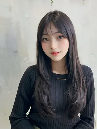 セミロング i.osaka所属・たつ/レイヤーカット 顔周り/髪質改善のヘアスタイル