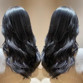 セミロング カラー 韓国🇰🇷 ✂︎hair 内田愛のヘアスタイル