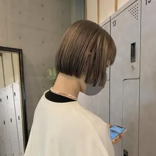 ショート ボブ/ベージュ/ パーマ🪿近森ゆいのヘアスタイル