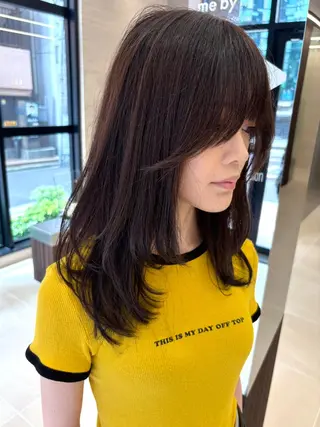 ミディアム PULSE yokohama所属・横浜駅/韓国レイヤー カット/髪質改善のヘアスタイル