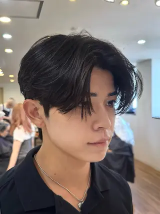 ショート パーマ メンズ ダウンパーマ/韓国 ヘア/ブリーチ/桑本のヘアスタイル