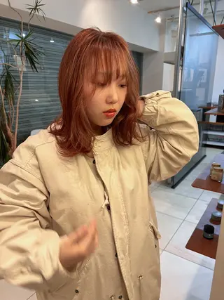 ミディアム カラー リリカ🐈‍⬛メンズ カットモデル/上永谷のヘアスタイル