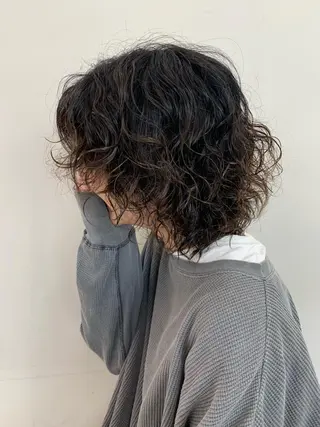 ショート パーマ パーマ/ボブ/ 神戸/豊浦翔太のヘアスタイル