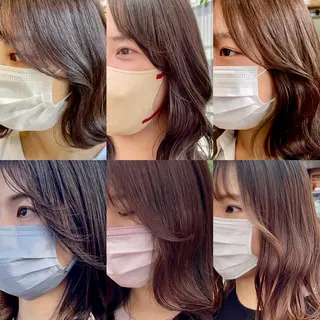 セミロング カラー 大人可愛い透明感🌟 小顔・韓国髪🌟野中のヘアスタイル