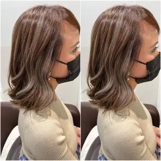 ミディアム カラー 全席個室　暖色カラー Zina松園優香🌸のヘアスタイル