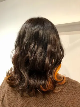 ミディアム カラー 青野 文香のヘアスタイル