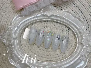 ネイル ネイルサロンAiri 長さ出し·シンプルのネイルデザイン