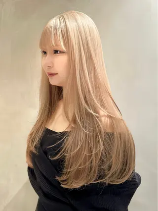 ロング 🥇KEN /レイヤー/艶カラーのヘアスタイル