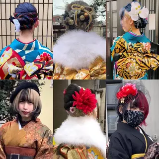 カラー ホワイト&レイヤーカ ットエクステ長畠俊輔のヘアスタイル