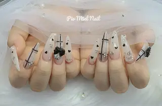 ネイル momo 長さだしのネイルデザイン