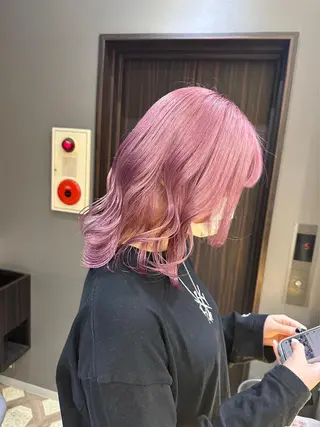 ミディアム カラー GiseL博多 HiROEのヘアスタイル