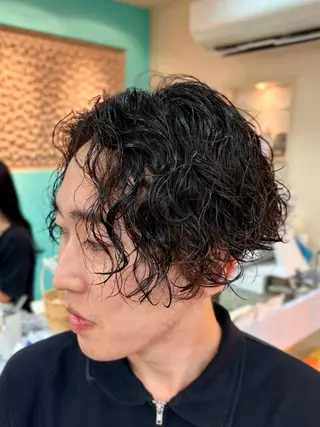 ミディアム パーマ メンズ 電髪倶楽部STREET所属・田和 直樹のヘアスタイル