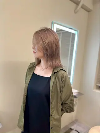 セミロング カラー ヘアアレンジ 👑公式👑 Opus hairのヘアスタイル