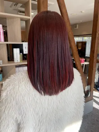 セミロング カラー 髪質改善カラー🌈✨ 加藤 愛のヘアスタイル