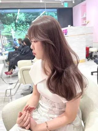 ロング 韓国/縮毛矯正/ カンタのヘアスタイル