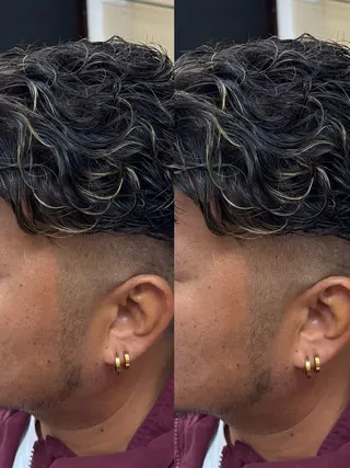 ミディアム メンズ 焼津メンズパーマ特化 大石雄生のヘアスタイル