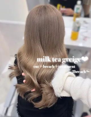 ロング 💎のぼりゆい/大須 ブリーチなしWカラーのヘアスタイル