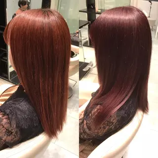 セミロング カラー ヘアアレンジ Re:ta KANZOのヘアスタイル