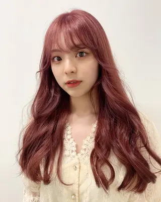 カラー RIKO👼🏻💓 韓国ガーリーのヘアスタイル